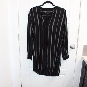 Rails Stephanie Black Button Down Shirt Dress XS